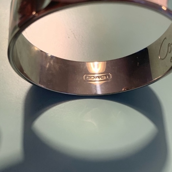 Coach Blue and White Enamel Logo Bangle - Picture 4 of 6